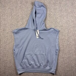 Uniqlo Sweat Sleeveless Hoodie Sweater Light Blue Women's Size M